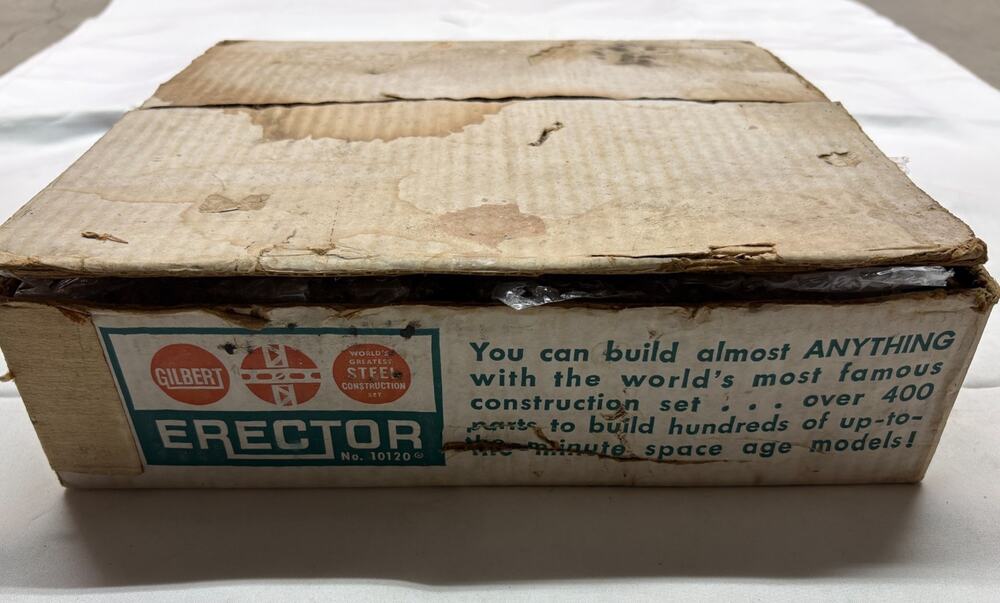 Gilbert Erector Set No 10120 Lot Motor Panels Wheels Hardware Vintage Mixed Part